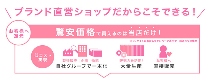 ブランド直営ショップだからこそできる！