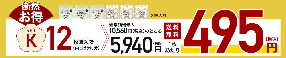 setK 12枚購入で1枚あたり495円(税込)