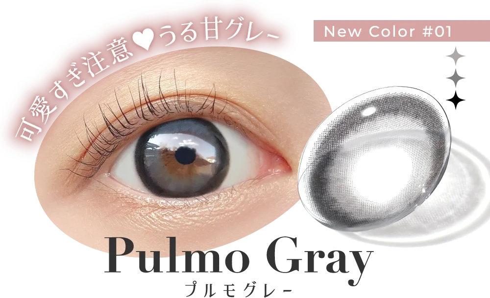New Color #01 可愛すぎ注意 うる甘グレー Pulmo Gray プルモグレー