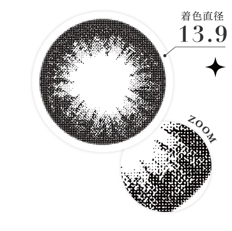 着色直径13.9